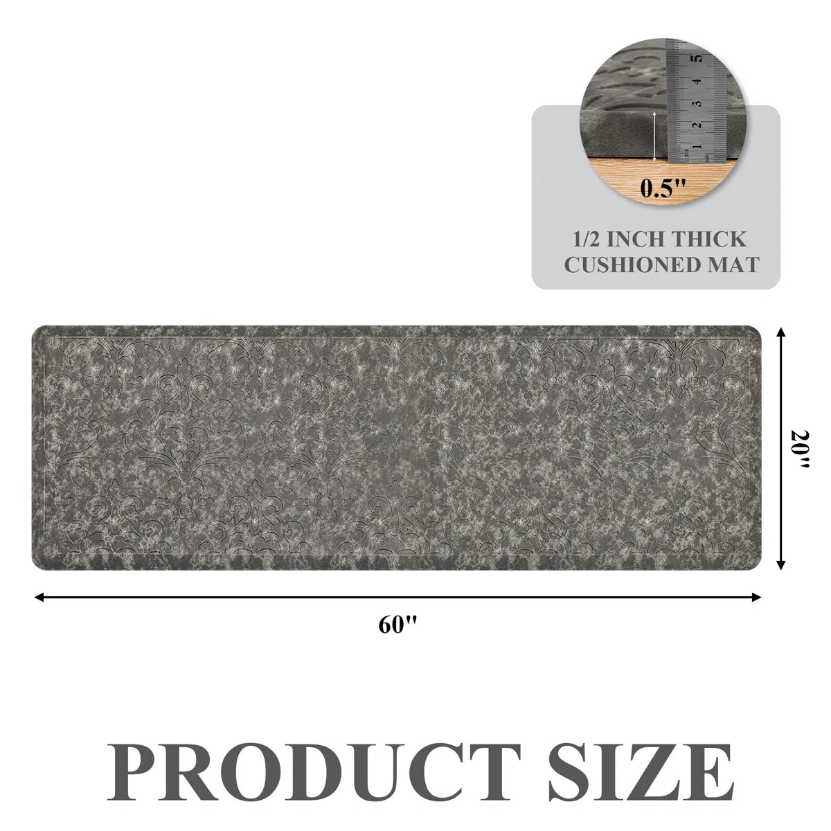 HEBE Anti-Fatigue Non-Skid Waterproof Kitchen Mat