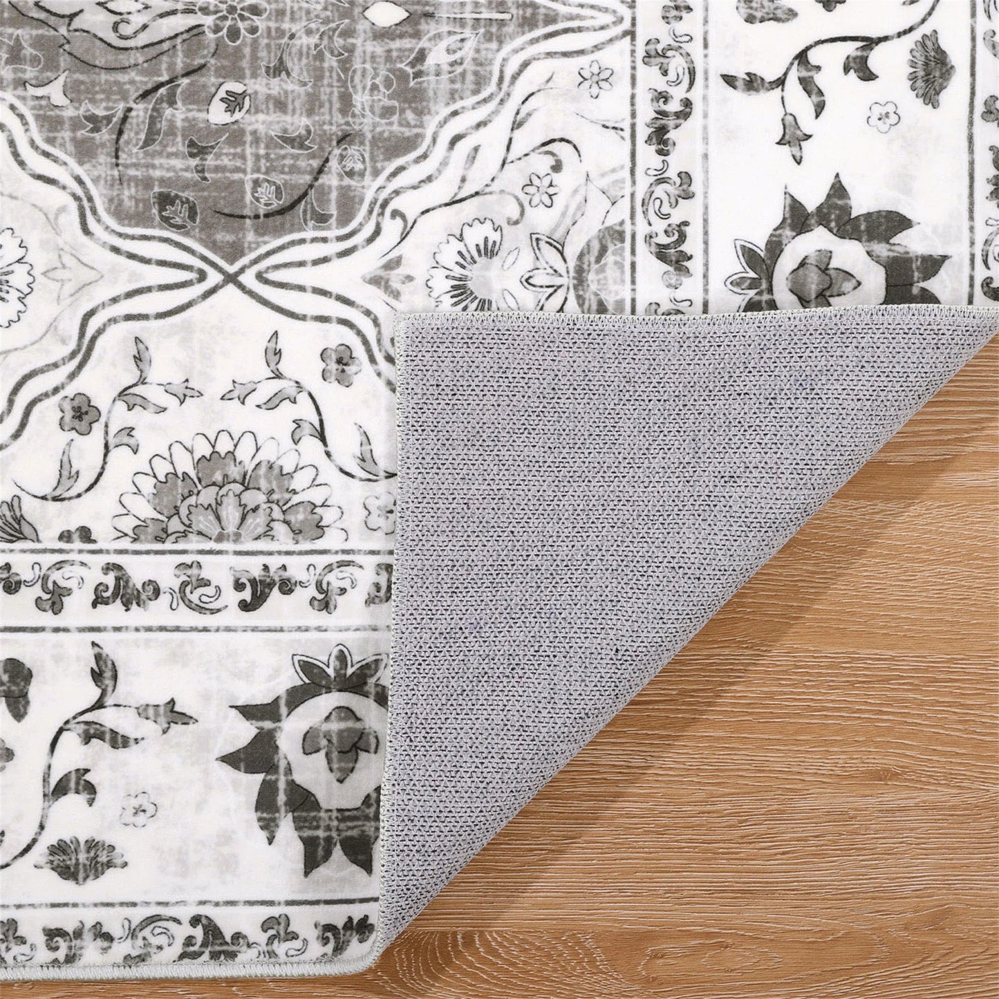 HEBE Area Rug Machine Washable Low Pile Soft Floor Carpet Non Slip Non Shedding Accent Rug for Living Room Bedroom Entryway Dining Room Office ﻿