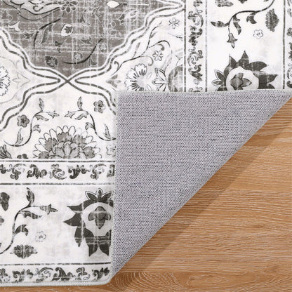 HEBE Area Rug Machine Washable Low Pile Soft Floor Carpet Non Slip Non Shedding Accent Rug for Living Room Bedroom Entryway Dining Room Office ﻿