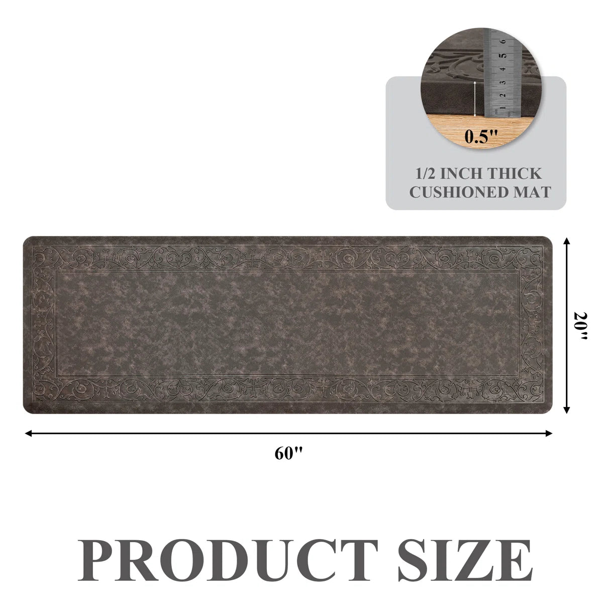 HEBE Anti-Fatigue Non-Skid Waterproof Kitchen Mat