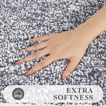 QXDDCDKHSSH01grey3piecebathroomrugsetextrasoftnessplushrunnerfloormatsetheberug