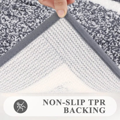 QXDDCDKHSSH01grey3piecebathroomrugsetnonsliptprbackingwashablebathrunnerrugHEBE RUGS