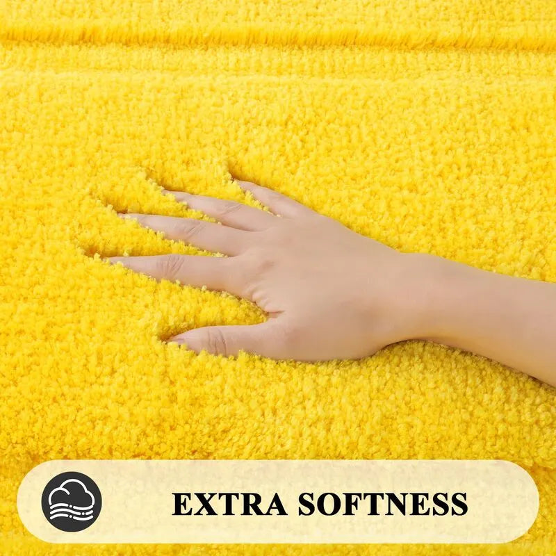 QXPDHS61152_yellow_2x5_bath_rug_runner_extra_softness_plush_microfiber_mat_for_bathroom_HEBE RUGS