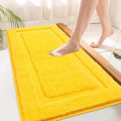 QXPDHS61152_yellow_2x5_bath_runner_rug_soft_plush_barefoot_runner_mat_for_bathroom_floor_HEBE RUGS