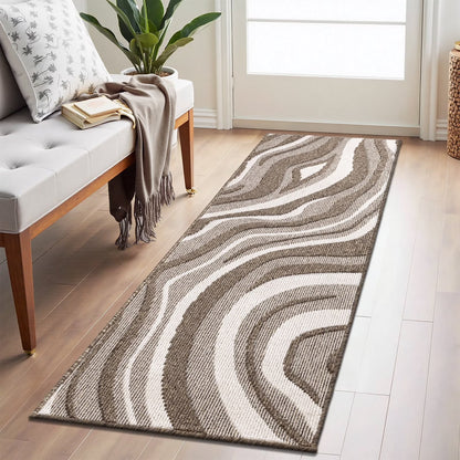 HEBE Runner Rugs for Hallway, 2'x6' Abstract Rug Carpet, Washable Non Slip Floor Mat for Kitchen Laundry Room Entryway