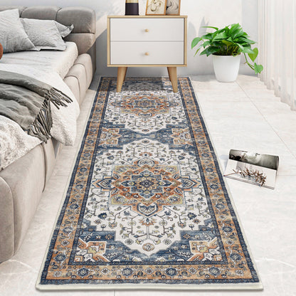 HEBE Hallway Runner Rug 2'x6' Washable Vintage Distressed Area Rugs Non Slip Laundry Rug Runner