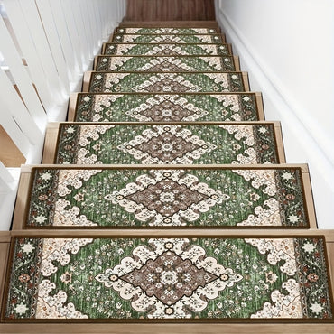 HEBE 8"x30" Carpet Stair Treads Self Adhesive Stair Runner Non Slip Staircase Step Treads