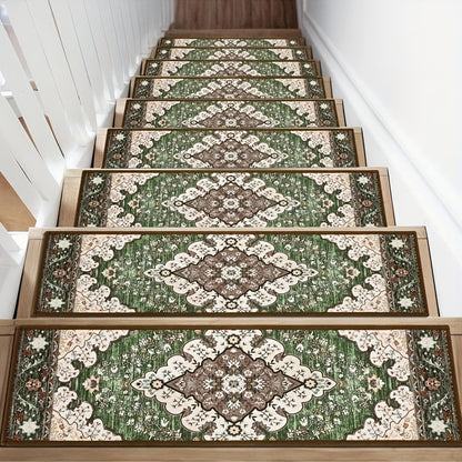 HEBE 8"x30" Carpet Stair Treads Self Adhesive Stair Runner Non Slip Staircase Step Treads
