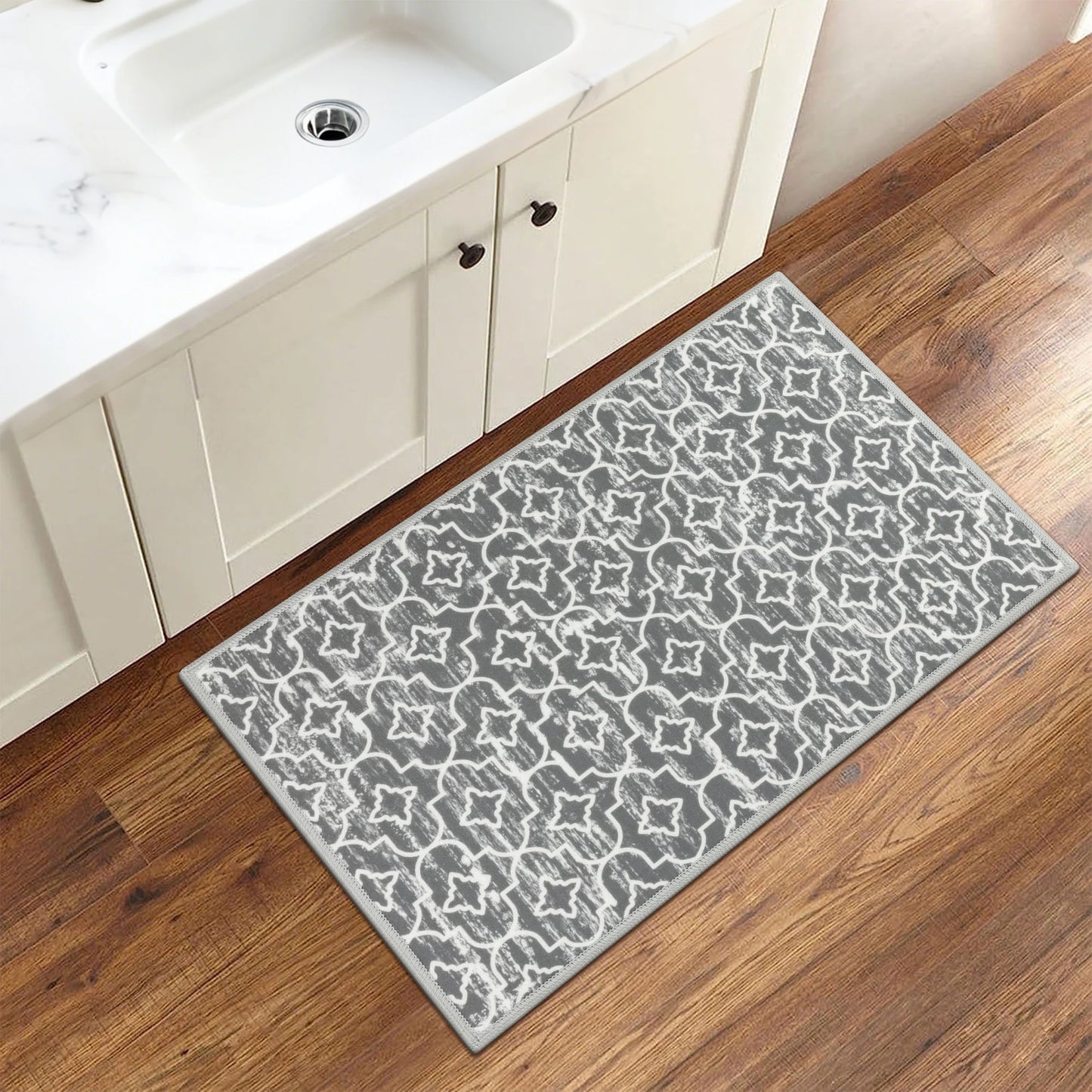 HEBE Kitchen Rug Set 3 Piece, Non Slip Machine Washable Mats for Home Floor and Living Room