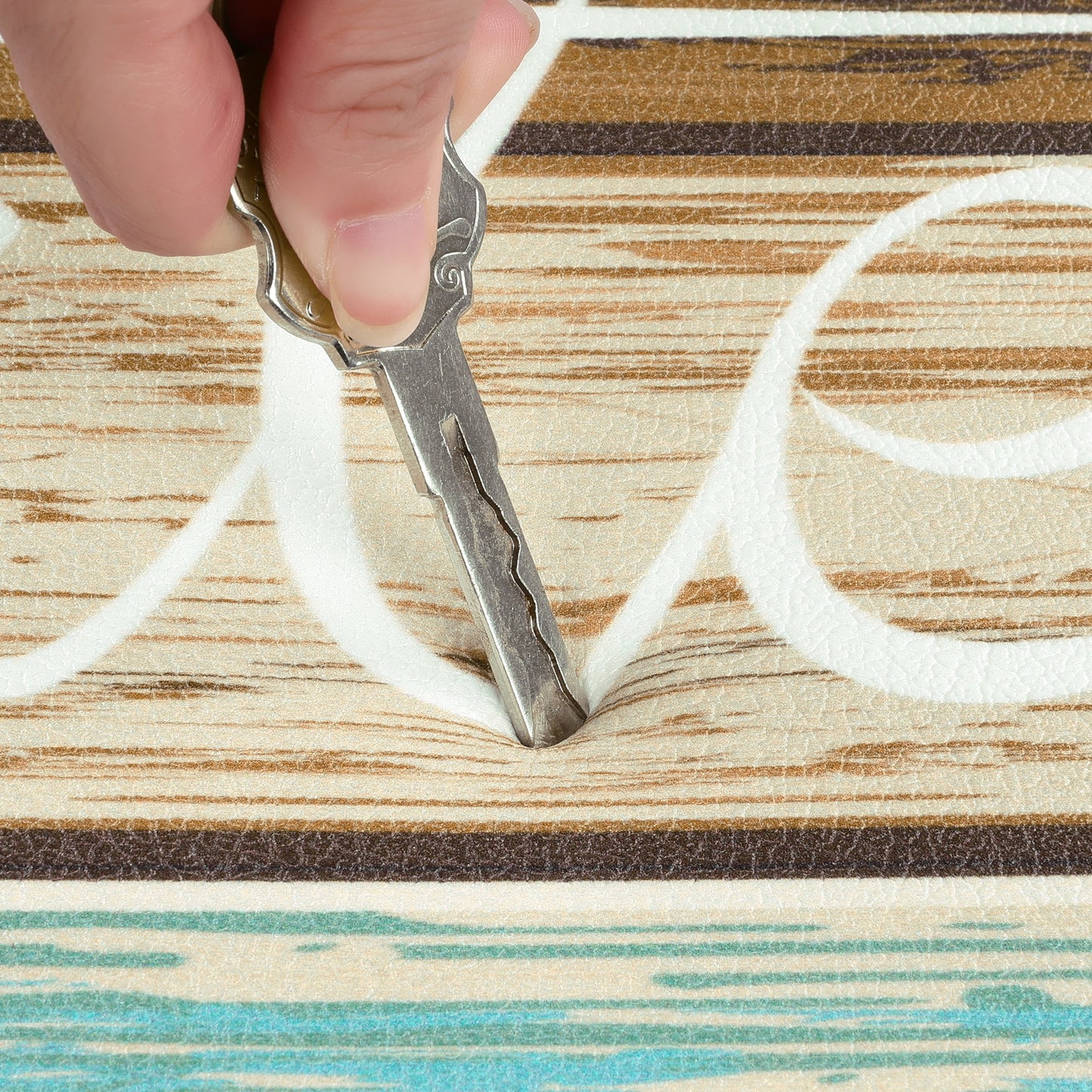 HEBE Farmhouse Kitchen Rug Set of 2, Non-Slip Anti-Fatigue Waterproof Cushioned Mat for Kitchen, Dining & Laundry Room, 18"x30"+18"x48"