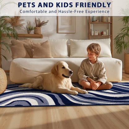 HEBE Runner Rugs for Hallway, 2'x6' Abstract Rug Carpet, Washable Non Slip Floor Mat for Kitchen Laundry Room Entryway