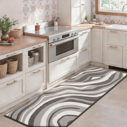 HEBE Runner Rugs for Hallway, 2'x6' Abstract Rug Carpet, Washable Non Slip Floor Mat for Kitchen Laundry Room Entryway