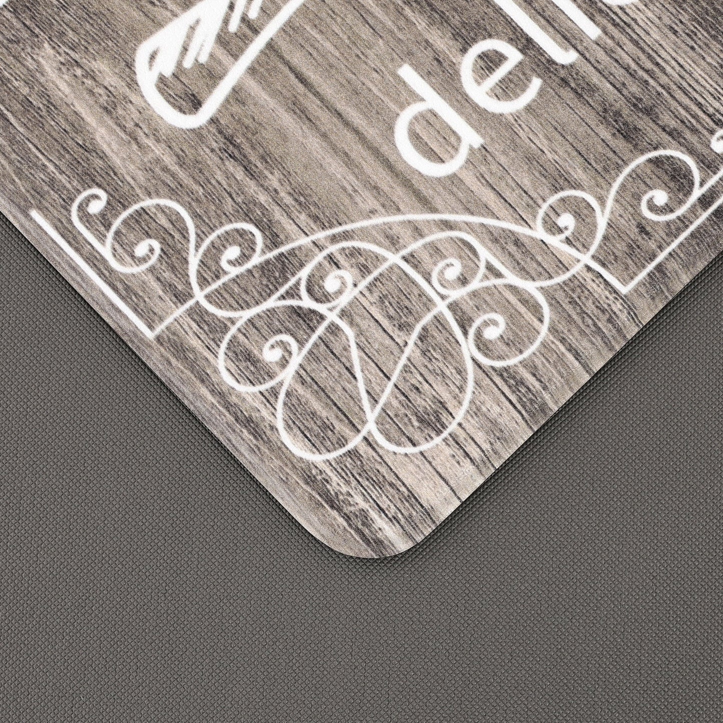 HEBE Farmhouse Kitchen Rug Set of 2, Non-Slip Anti-Fatigue Waterproof Cushioned Mat for Kitchen, Dining & Laundry Room, 18"x30"+18"x48"