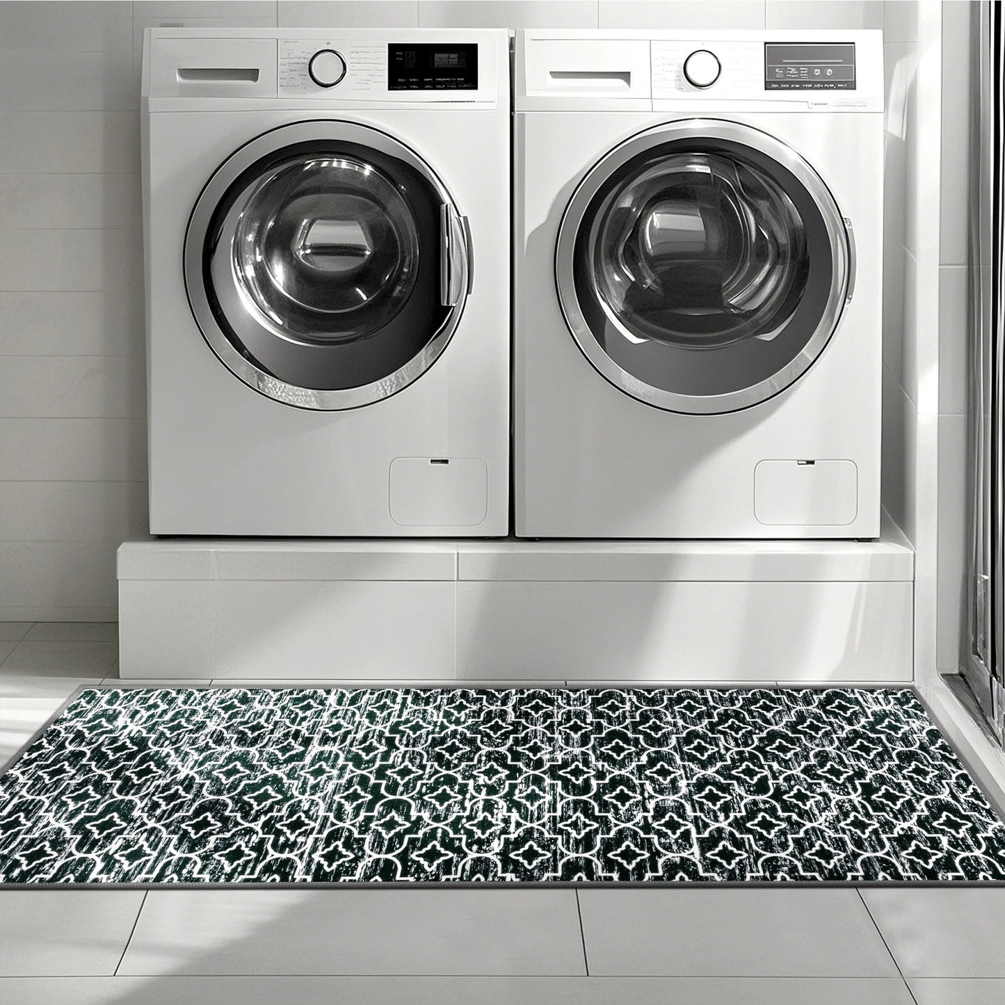 HEBE Kitchen Rug Set 3 Piece, Non Slip Machine Washable Mats for Home Floor and Living Room