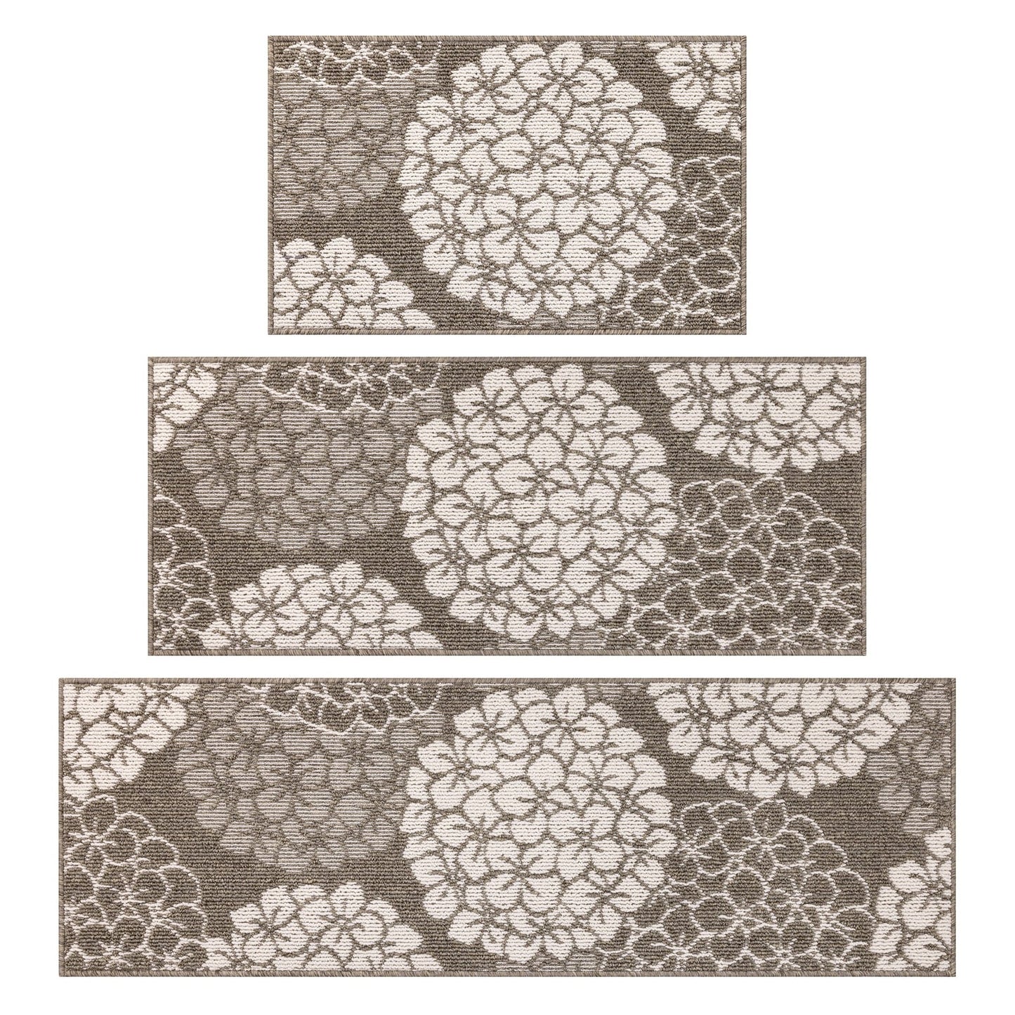 Kitchen Rugs and Mats Set of 3 Non Skid Washable Absorbent Laundry Floor Mat