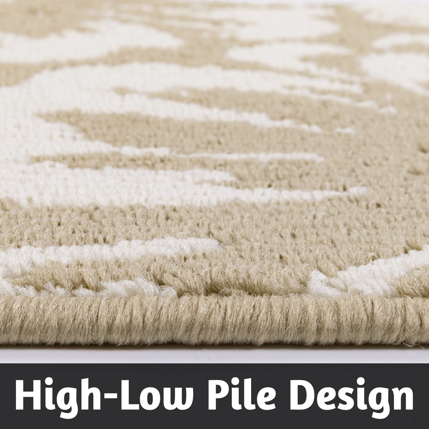 HEBE Kitchen Rug Set 3 Piece, Non Slip Machine Washable Mats for Home Floor and Living Room