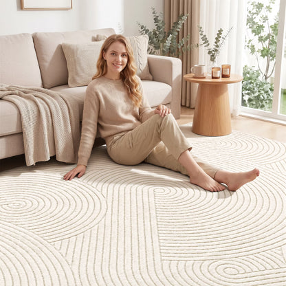HEBE Area Rugs for Living Room, Washable Non Slip Modern Accent Carpet