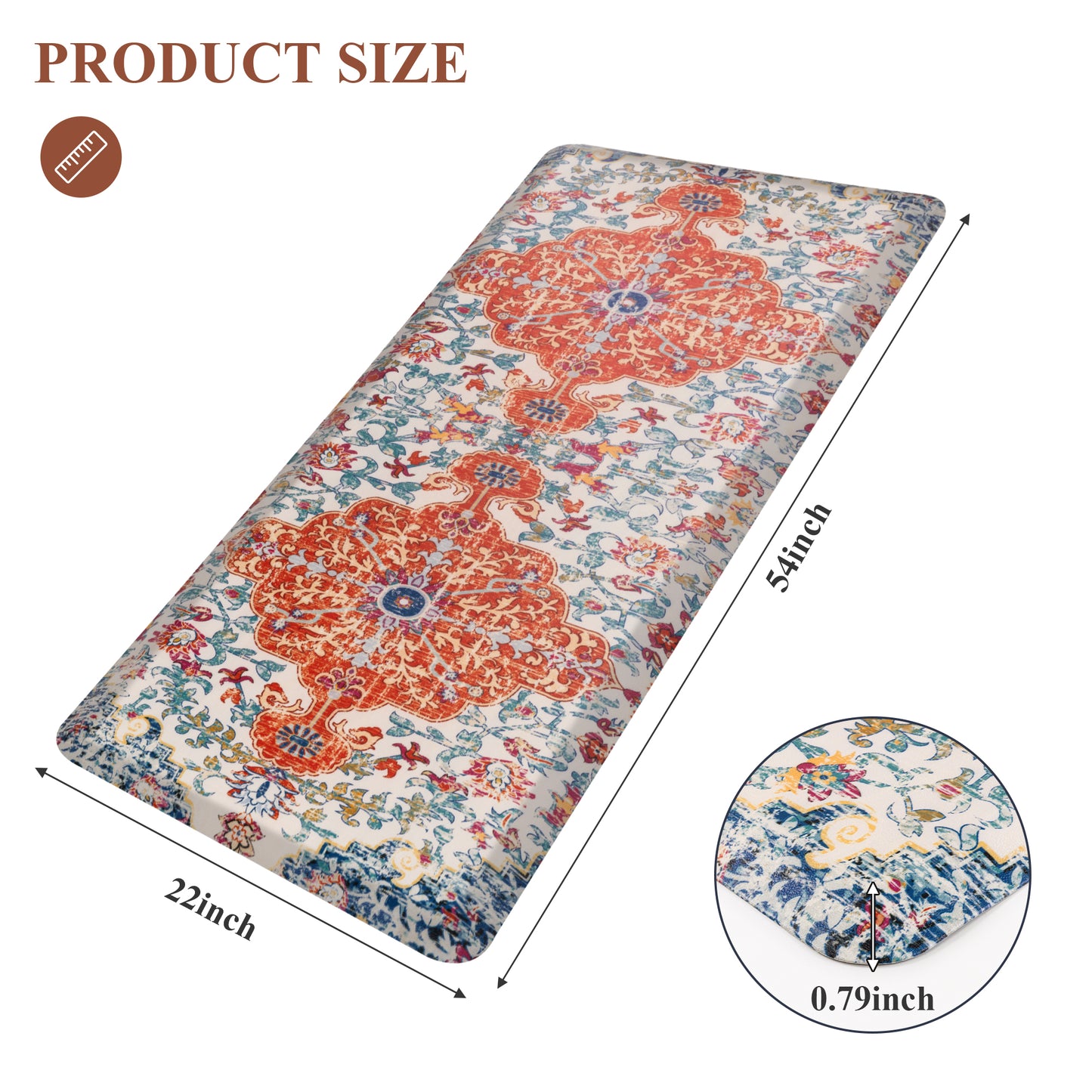 HEBE Cushioned Kitchen Mats Anti Fatigue Standing Mat for Floor