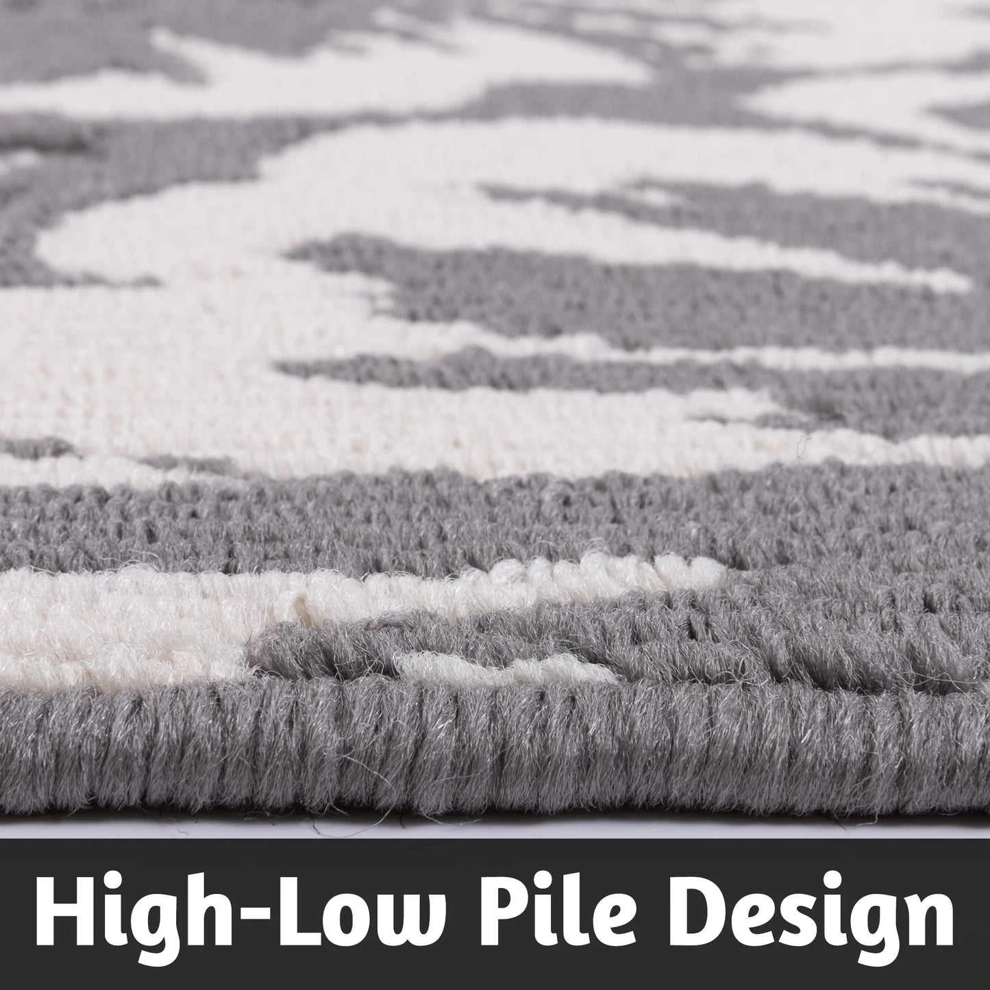 HEBE Kitchen Rug Set 3 Piece, Non Slip Machine Washable Mats for Home Floor and Living Room