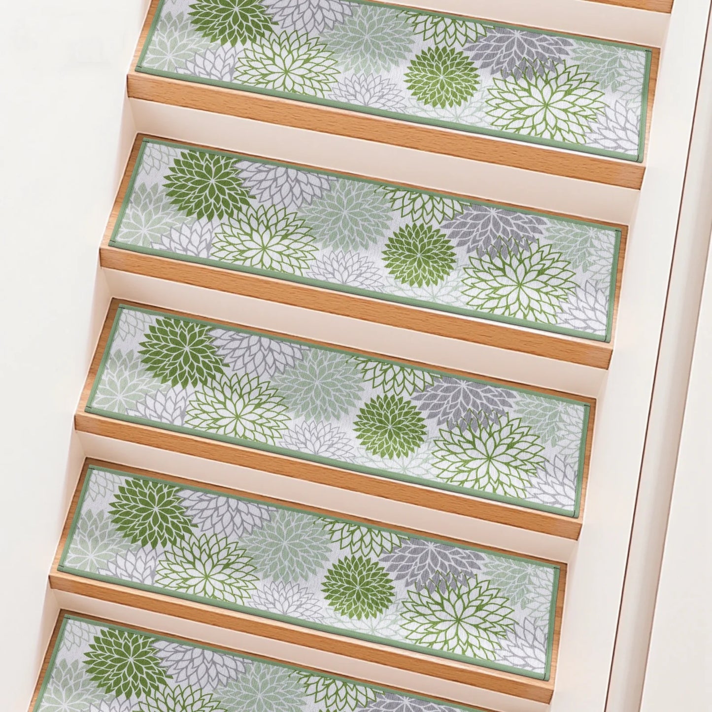 HEBE Stair Treads for Wooden Steps Indoor, 15 Pack 8" X 30" Stair Treads Non Slip with Reusable Adhesive Backing, Non-Skid Carpet Stair Runners for Kids Elders and Pets