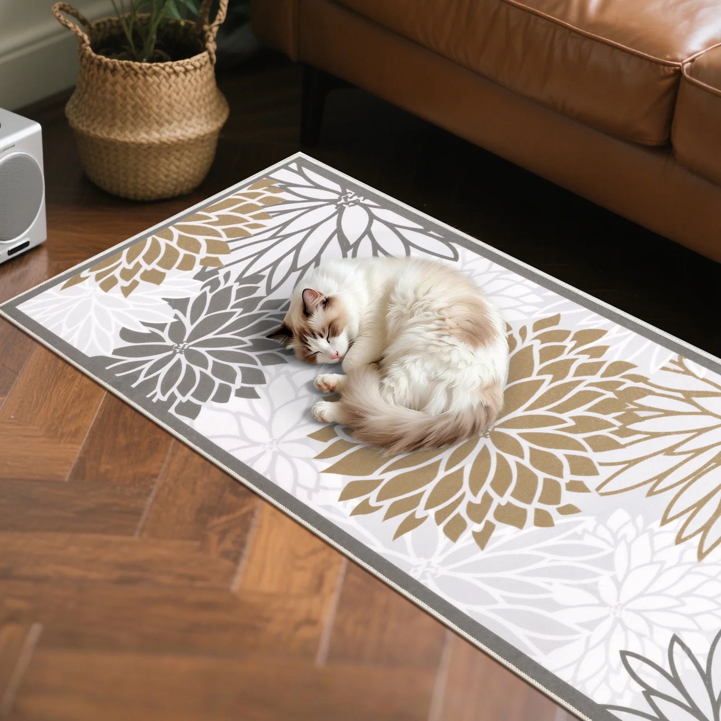 HEBE Hallway Runner Rug Non Slip Laundry Room Rug Runner Washable Kitchen Floor Carpet Rug Runner Farmhouse Entryway Mat Floral Area Rugs Runners for Hallway Bathroom Bedroom