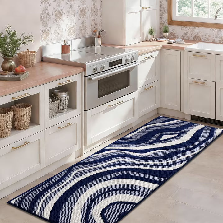 HEBE Runner Rugs for Hallway, 2'x6' Abstract Rug Carpet, Washable Non Slip Floor Mat for Kitchen Laundry Room Entryway