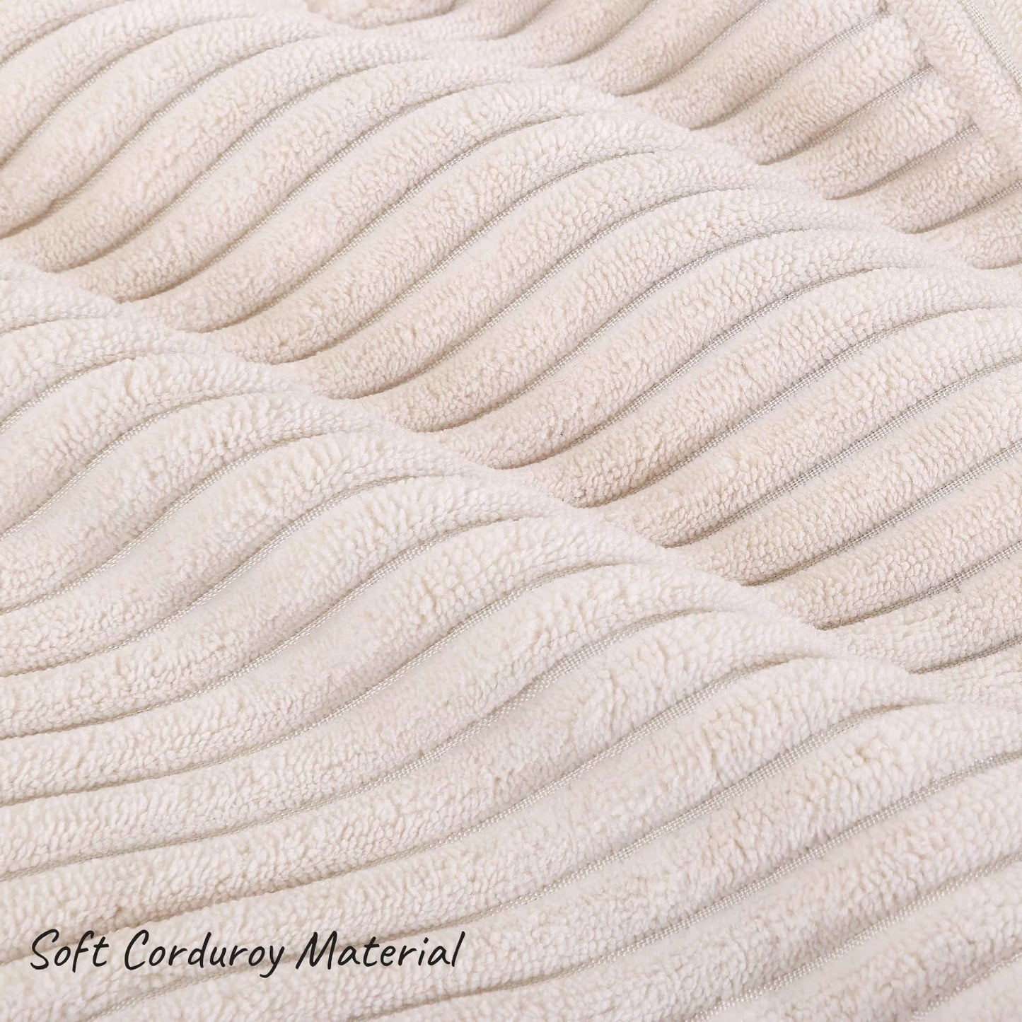 HEBE Corduroy Throw Pillows, 18"x18" Decorative Pillow Cushion with Pillow Insert