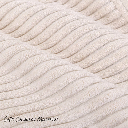 HEBE Corduroy Throw Pillows, 18"x18" Decorative Pillow Cushion with Pillow Insert