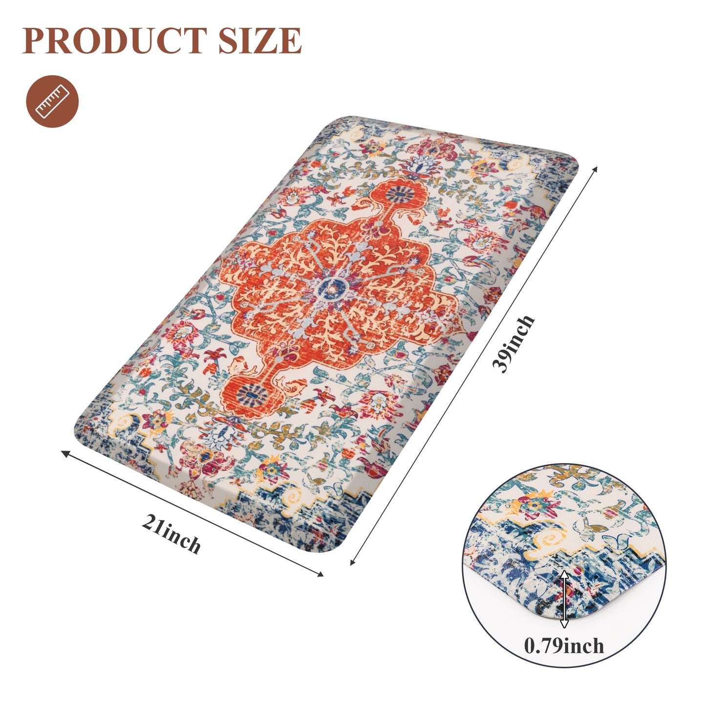 HEBE Cushioned Kitchen Mats Anti Fatigue Standing Mat for Floor